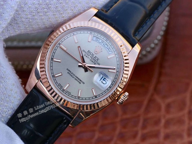 勞力士Day-Date系列手錶 Rolex最經典的系列男士皮帶腕表  gjs1853